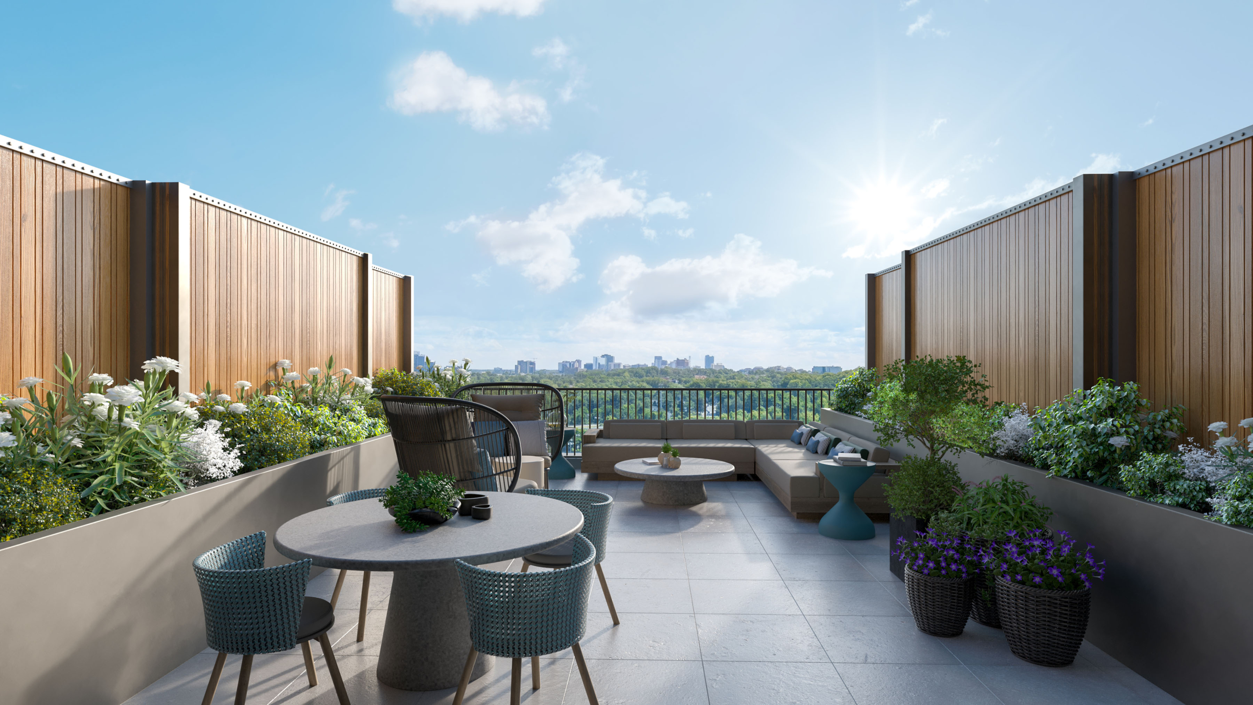 The Oak Condominium rooftop deck