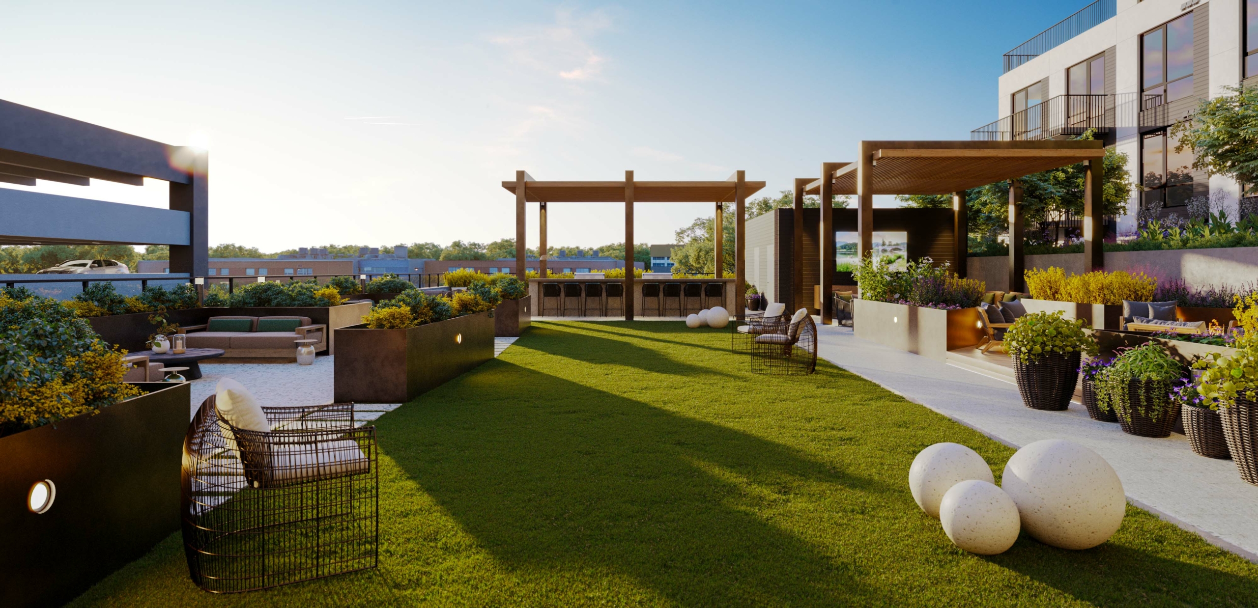 The Oak Condominium outdoor terrace