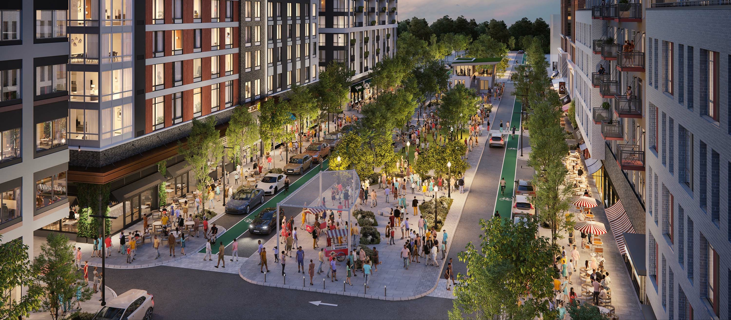 West Falls outdoor plaza