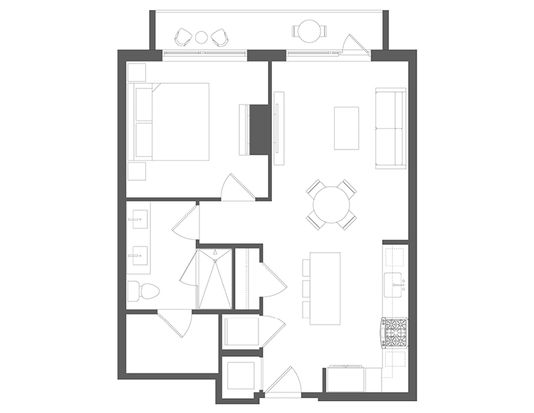 Floor plan A01, tier 08