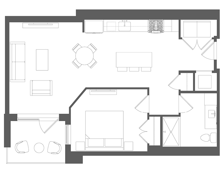 Floor plan A02, tier 06