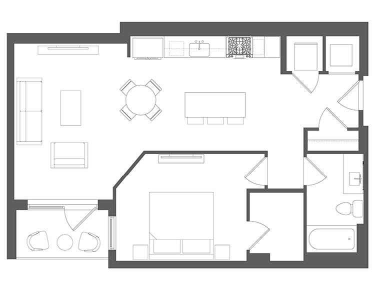 Floor plan A02, tier 06