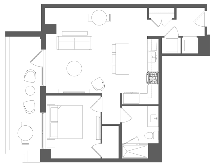 Floor plan A10a, unit 204