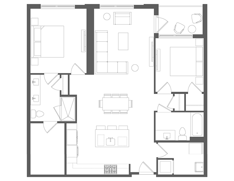 Floor plan C02, tier 11
