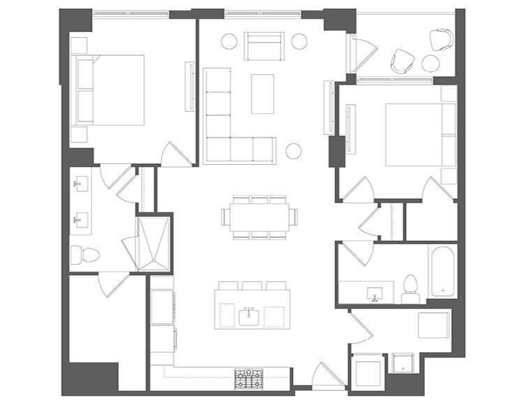 Floor plan C02a, tier 10
