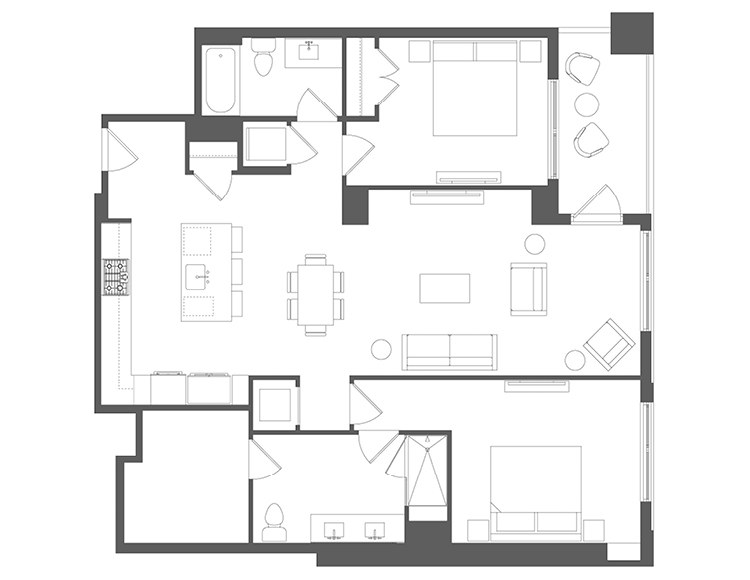 Floor plan C03, tier 03