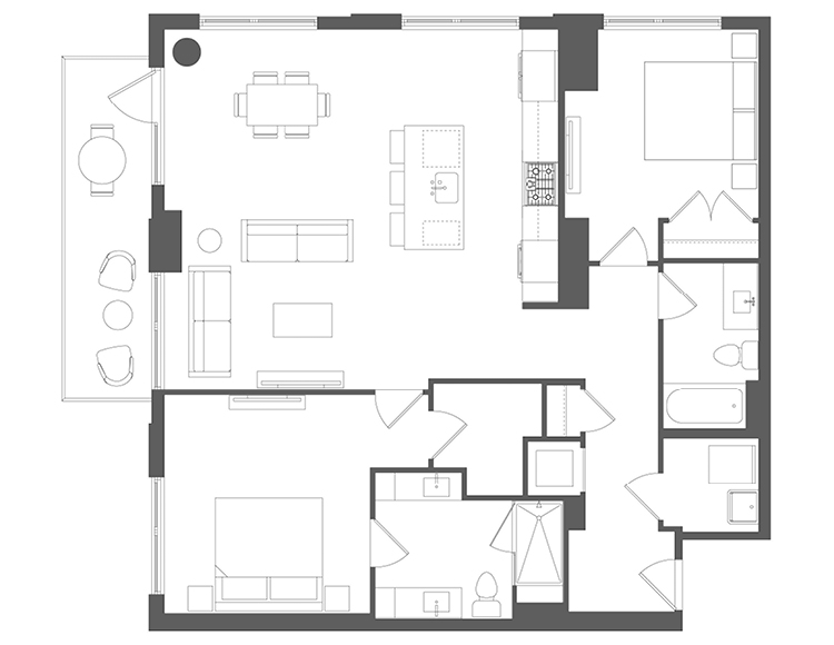 Floor plan C05, tiers 11, 12