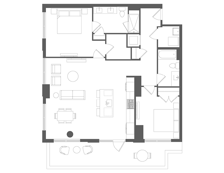 Floor plan C05, tiers 11, 12