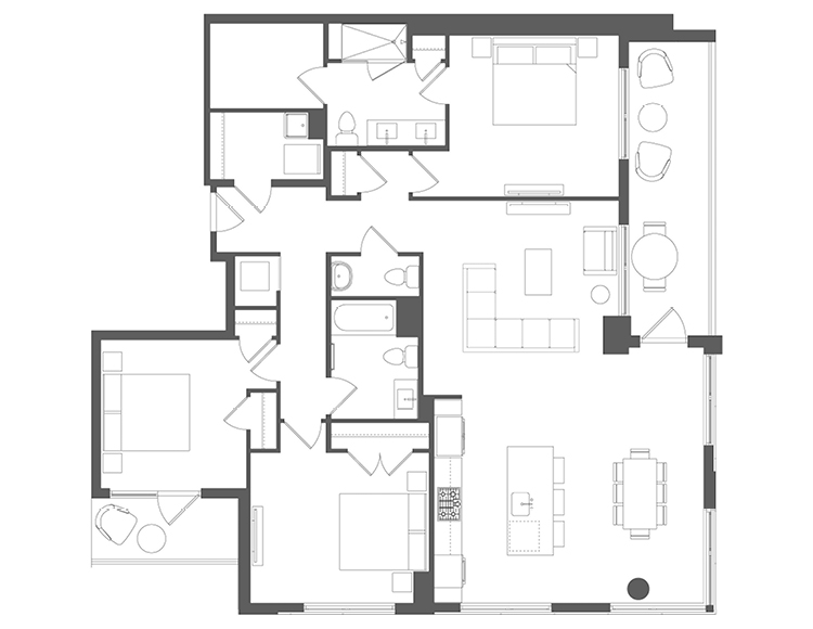 Floor plan D01, tier 01