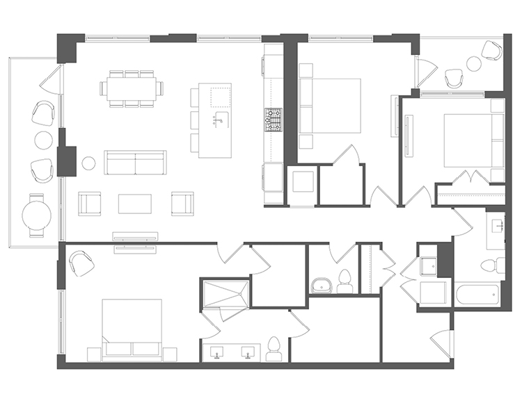 Floor plan D02, tier 11