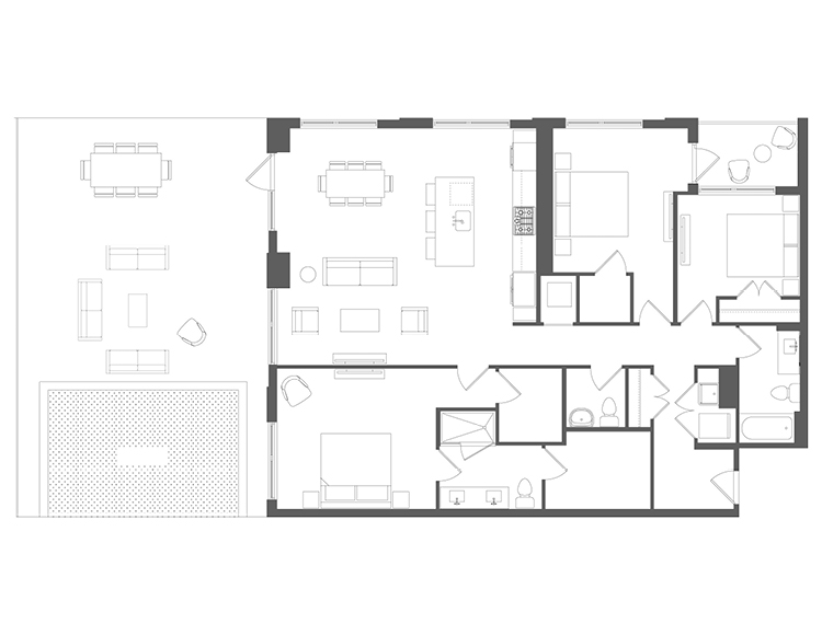 Floor plan D02, tier 11