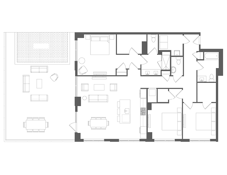 Floor plan D02a, tier 12