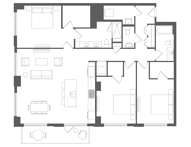 Floor plan D02a, Tier 12