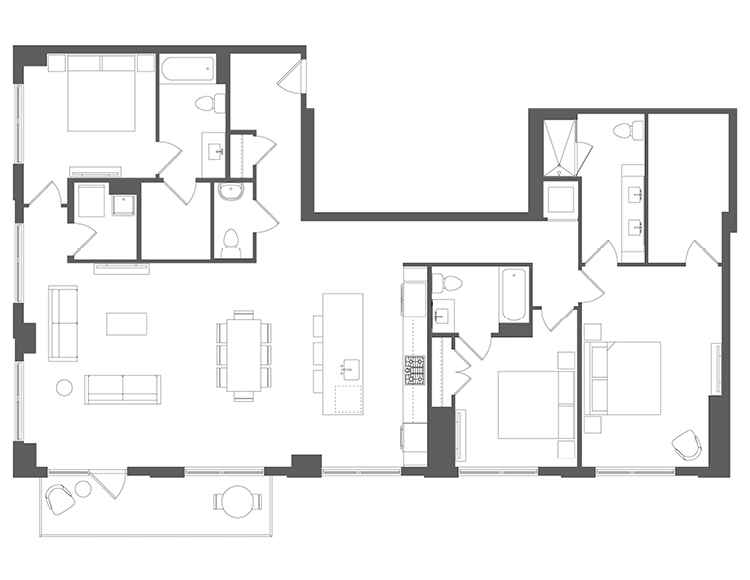 Floor plan D03, tier 12