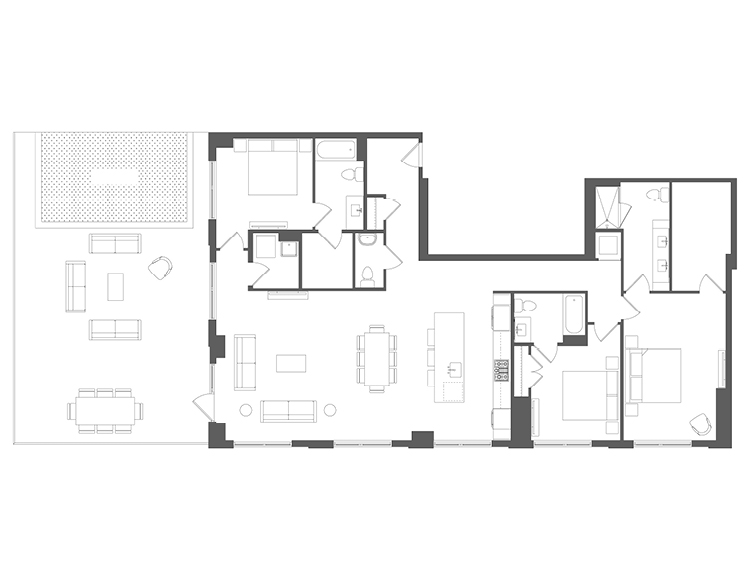 Floor plan D03, tier 12