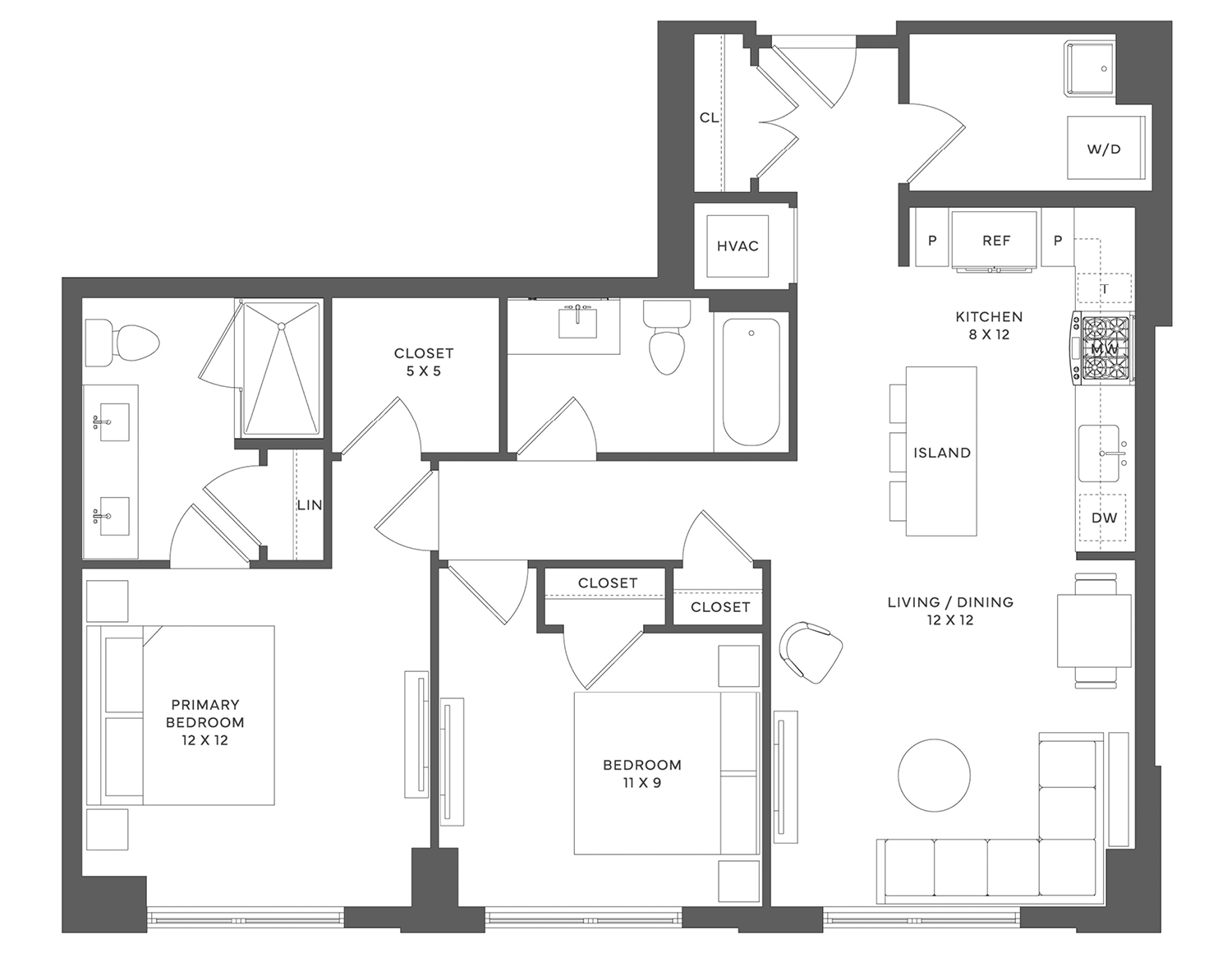 Floor plan B02, tier 15