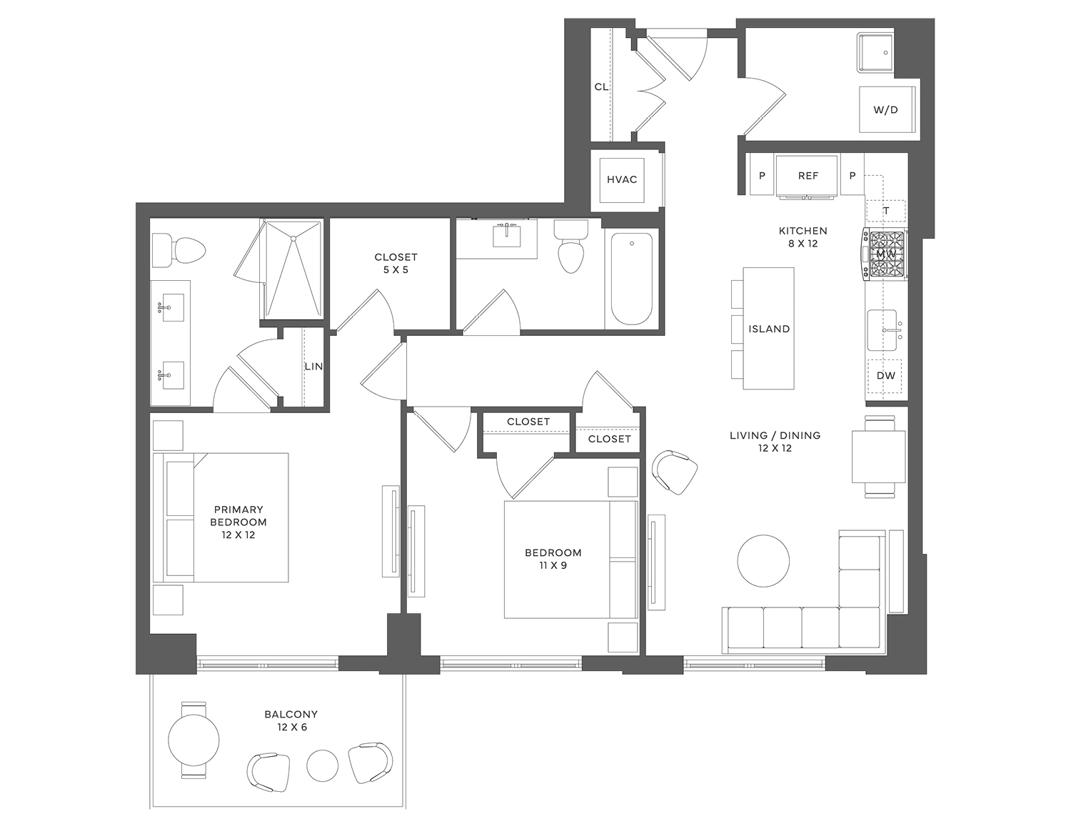 Floor plan B02, tier 15