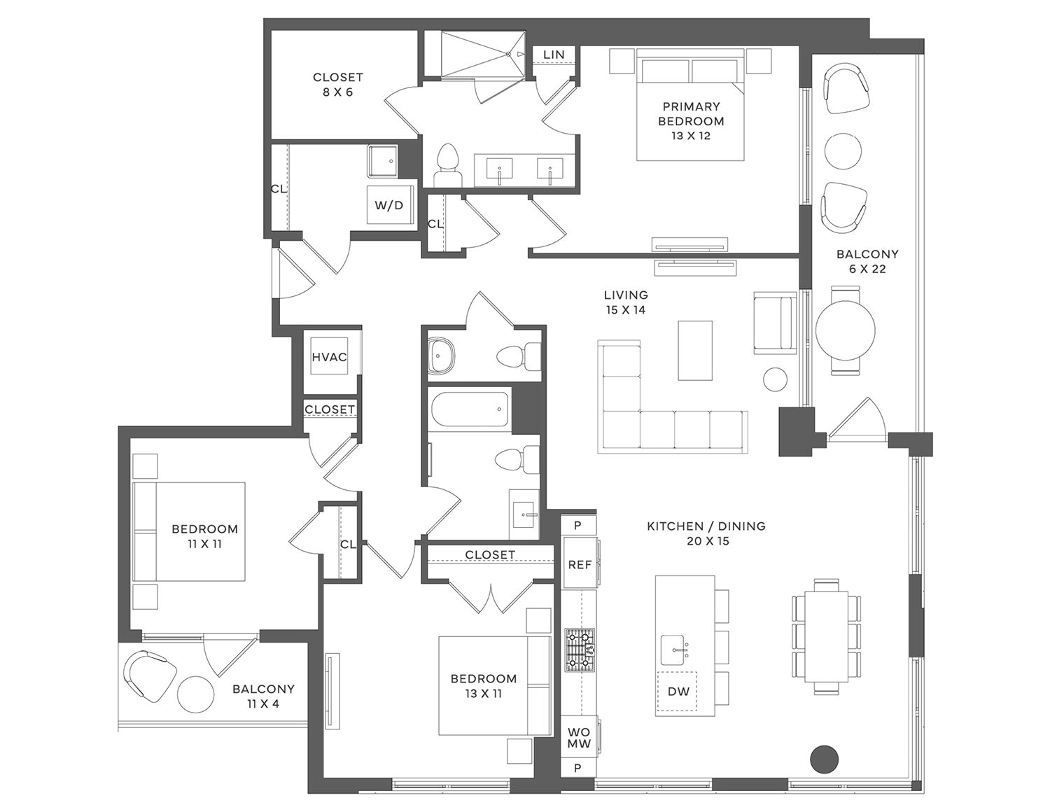 Floor plan D01, Tier 01